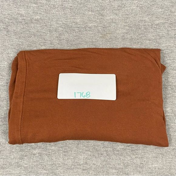 Cato Est 1946 Womens Rust Colored Long Sleeve Crew Neck Blouse Size 14/16W - Picture 9 of 9